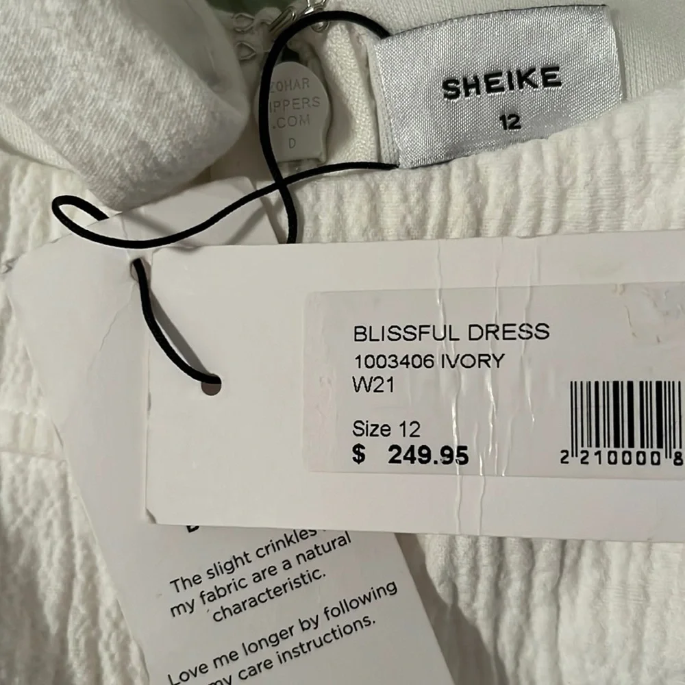 SHEIKE Blissful Ivory White Textured Midi Dress NWT RRP$250 - Picture 12 of 13